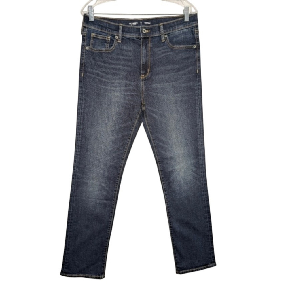 Old Navy Boys 16 Plus Karate Slim 360 Stretch Built-In Flex Jeans Dark Indigo